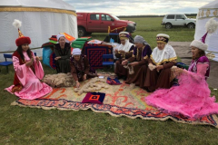 Local-ladies-carding-the-woollen-flees-by-hand